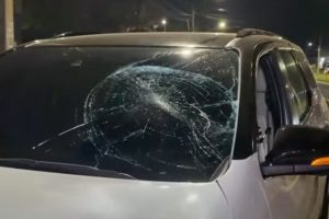 Ciclista é atropelado por caminhonete na Avenida Morangueira, em Maringá