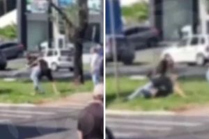 Jovem leva paulada na cabeça durante briga de trânsito: veja vídeo