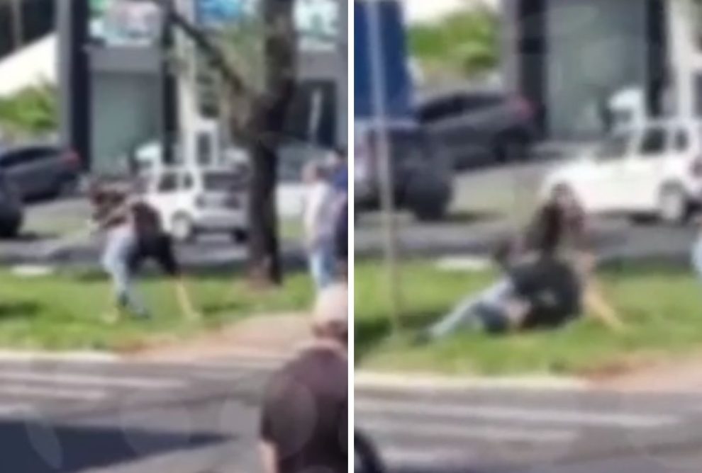 Jovem leva paulada na cabeça durante briga de trânsito: veja vídeo
