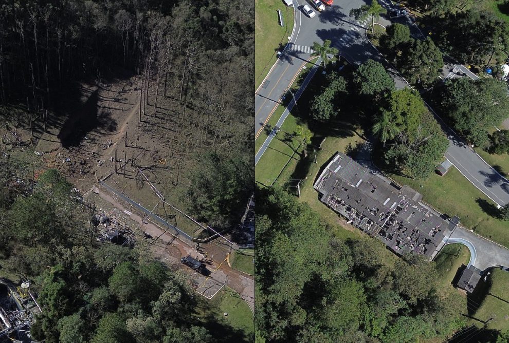 Novas imagens mostram estrago causado por explosão em fábrica