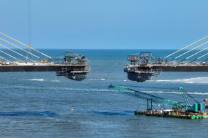 veja como vai funcionar o encontro da parte estaiada da Ponte de Guaratuba