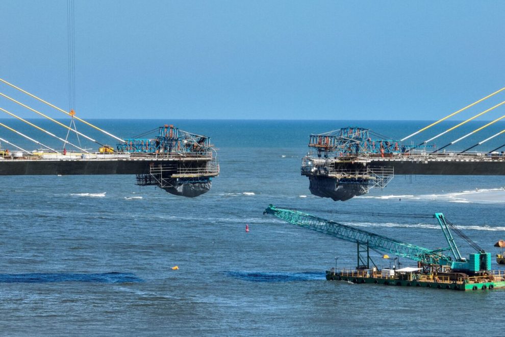 veja como vai funcionar o encontro da parte estaiada da Ponte de Guaratuba