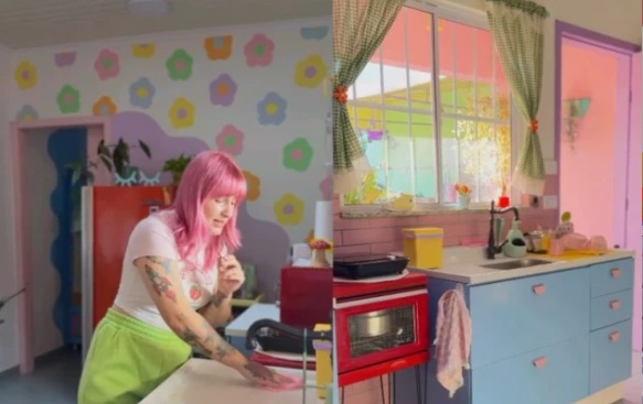 Casa na Zona Norte é a mais colorida de Maringá; moradora mostra detalhes