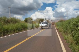 Homem é socorrido em estado grave após acidente com maquinário agrícola na região de Maringá