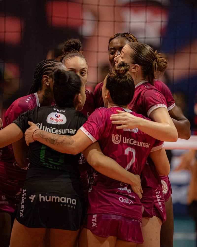 Sancor Seguros Vôlei Maringá tem atuação histórica e vence o SESC Flamengo, de Bernardinho, por 3 sets a 1, fora de casa