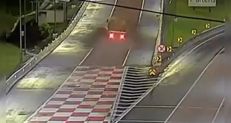 caminhão sem freio usa área de escape na BR-376 e evita acidente no PR