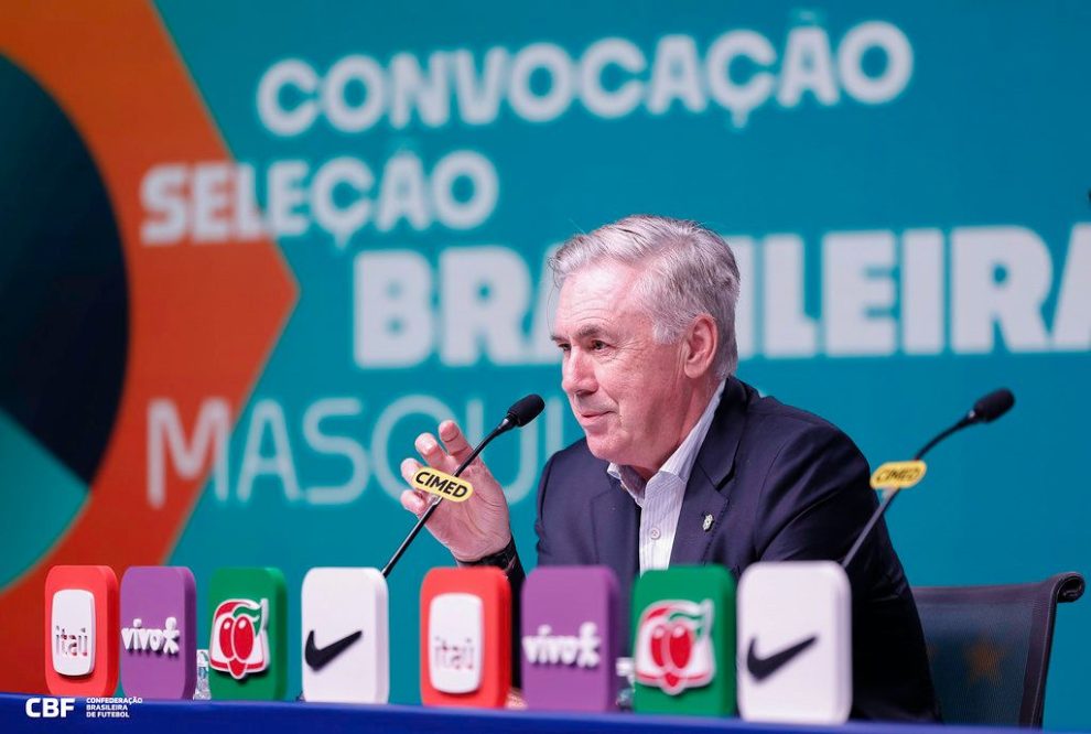 Ancelotti convoca a Seleção Brasileira nesta segunda-feira (16) para os últimos compromissos antes da Copa do Mundo