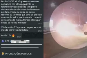 Motorista em suposto racha que matou motoboy revela ameaças