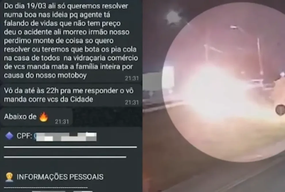 Motorista em suposto racha que matou motoboy revela ameaças
