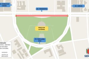 Avenida Tiradentes tem interdição parcial; veja o mapa