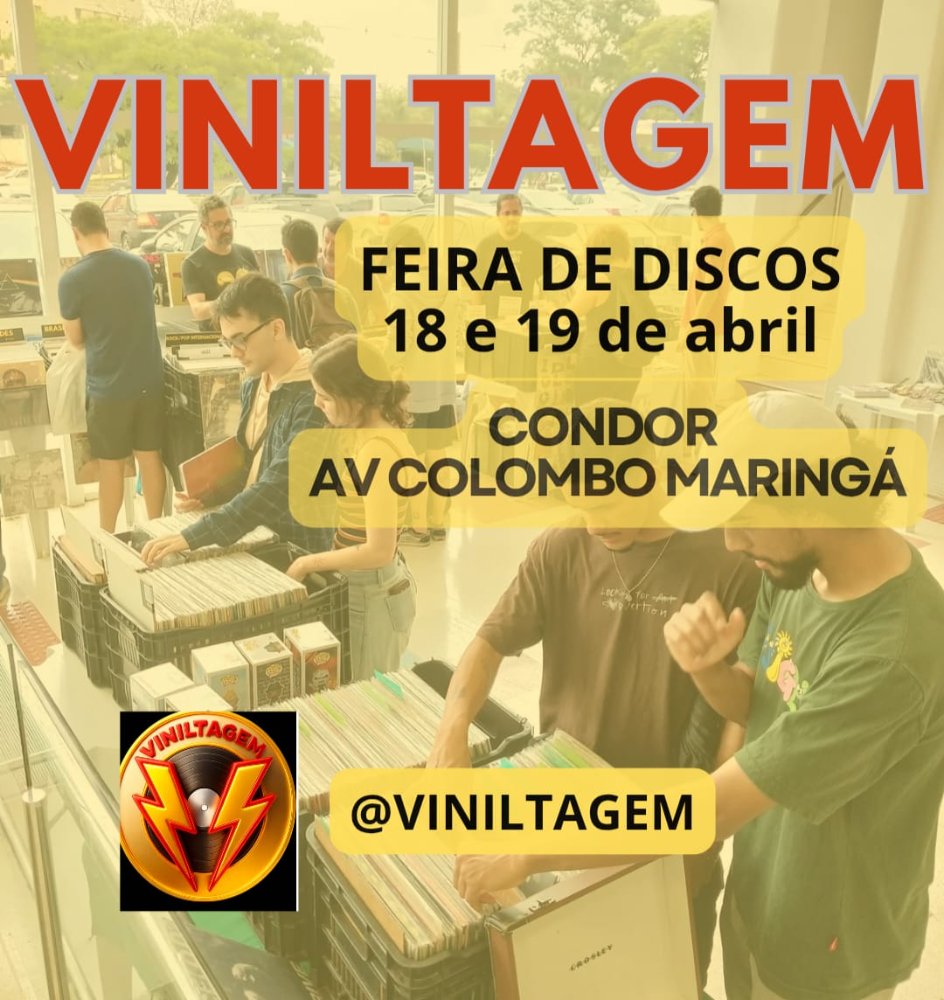 Feira Viniltagem Chega a Maringá com Acervo Exclusivo e Sorteio de Toca-Discos Neste Fim de Semana