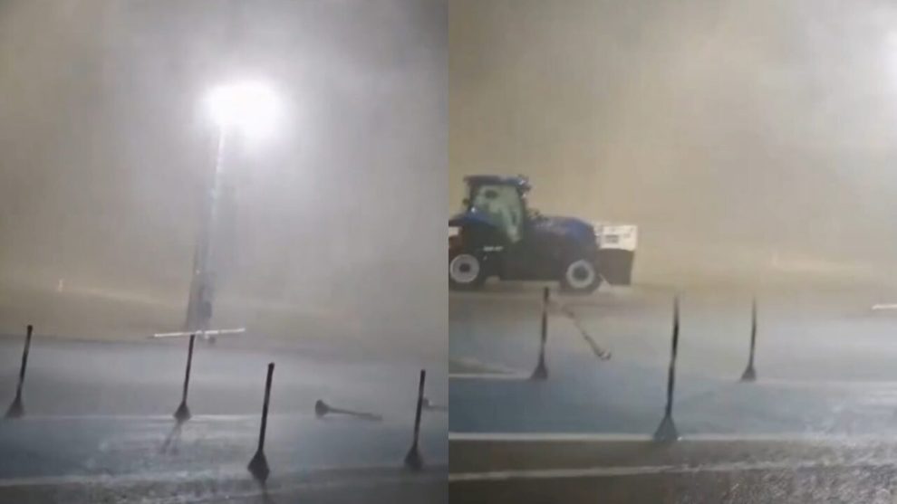 Forte temporal atinge aeroporto de Maringá e ventos quase chegam a 60 km/h