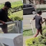 Ladrão "tranquilo" rouba portão e sai numa boa em Curitiba