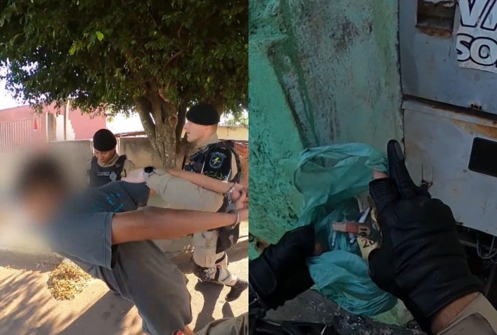 Vídeo mostra suspeito dando 'migué' em polícia para não revelar esconderijo de drogas