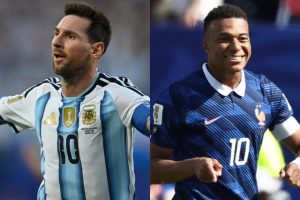 Messi amplia vantagem e Mbappé mantém perseguição em disputa pelo posto de maior artilheiro das Copas