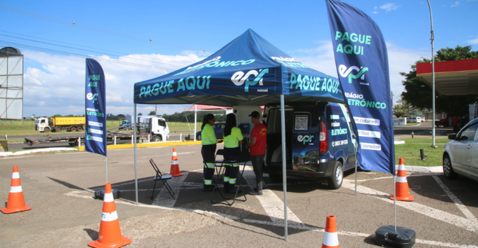 Motoristas podem regularizar pedágio eletrônico em unidades itinerantes da EPR Paraná