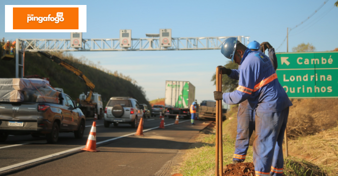 Obras da EPR Paraná exigem atenção em rodovias do Norte e Noroeste nesta segunda-feira