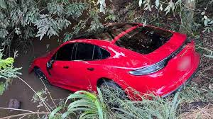 Porsche Panamera de Cascavel é abandonado em barranco