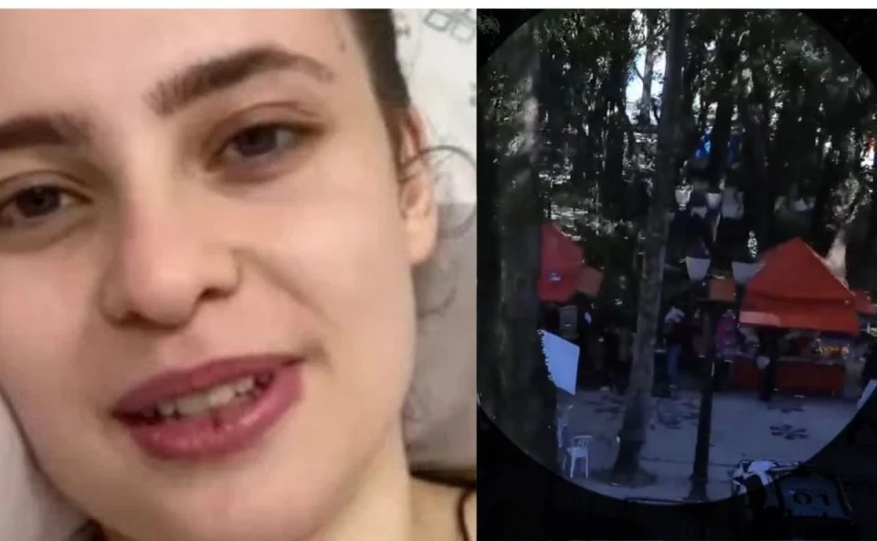 Vídeo mostra momento exato em que galho atinge jovem em praça; vítima teve lesão na medula