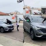 Vídeo mostra motorista em cima de capô de carro durante briga de trânsito no PR; veja