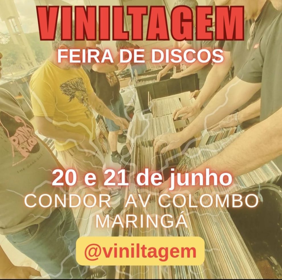 Viniltagem sorteia kit e tem discos a partir de R$ 10 em Maringá