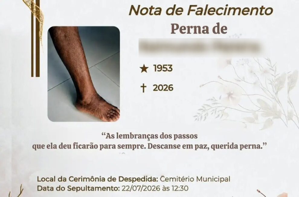 'Cerimônia de despedida' para perna amputada chama atenção em Maringá; entenda o que aconteceu