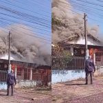 Incêndio destrói casa em Maringá; vídeo mostra imóvel completamente tomado pelas chamas