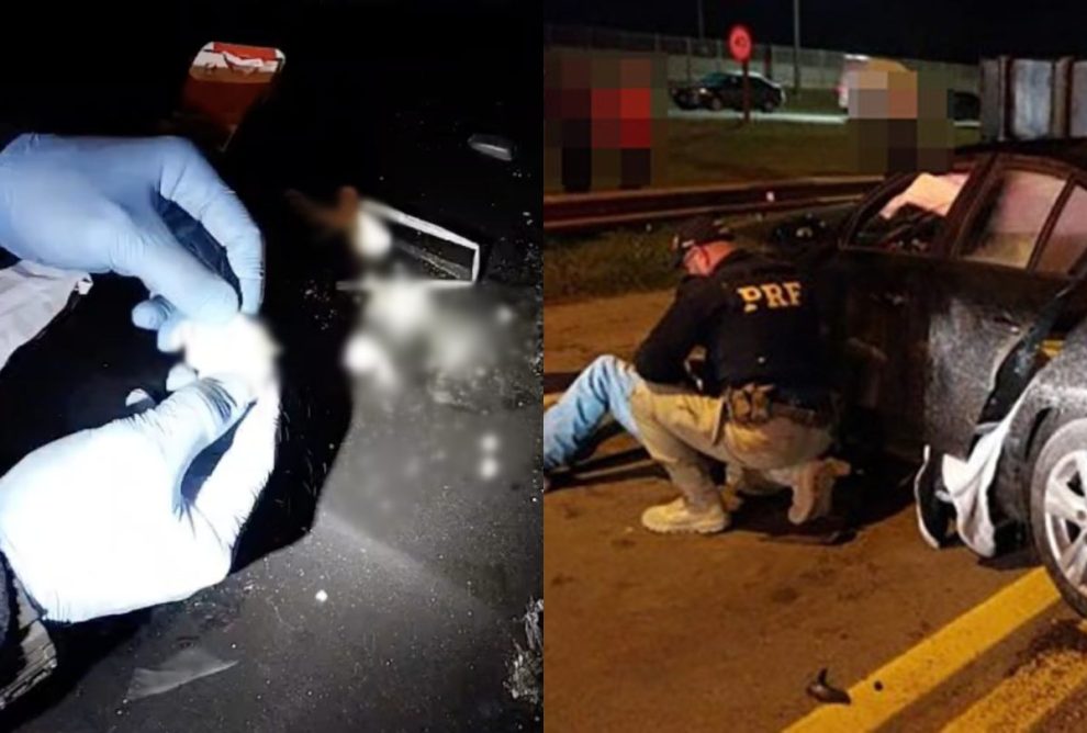 Motorista de BMW causa confusão após acidente na BR-116