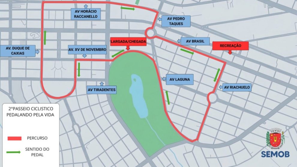 Vias de Maringá têm interdições para passeio ciclístico neste domingo, 11